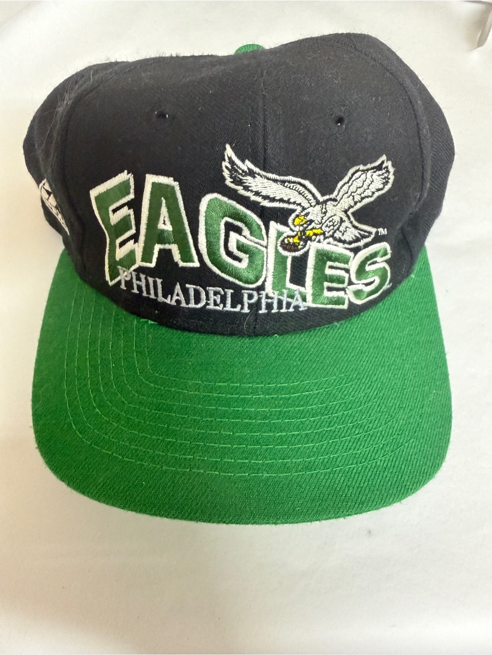 Vintage NFL Philadelphia Eagles‎ Black and Green Snapback Hat proline Apex